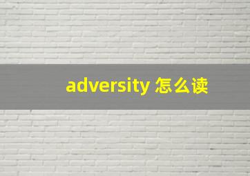 adversity 怎么读